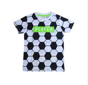 Camiseta de manga corta de cuello redondo para niños, ropa de Color sólido para niños, Colección 100% algodón, venta al por mayor - Product Image 1