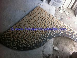 Carreaux de mosaïque d'intérieur au design moderne contremarches en marbre de haute qualité marches d'escalier belle qualité pour la décoration de bureau à domicile en pierre naturelle - Product Image 2