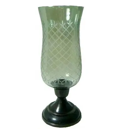 Lampe de bougie d'ouragan de décoration de table d'hôtel faite à la main lampe de bougie décorative de cheminée en verre de conception