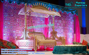 Columpio de estilo antiguo para escenario Mehandi, columpio musulmán prominente para escenario, Mehandi, Sangeet, Jhulla - Product Image 5