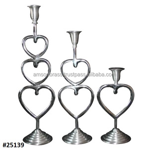 Set of 8 Candle Stand Christmas Home Decoration Antique <b>Candlestick</b> Holder Metal Metal Aluminium Birthday Party Decoration - Product Image 4
