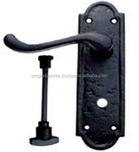 Acheter en gros Poignée de porte en fonte, Loquet à levier, Serrure de salle de bain à verrouillage de confidentialité, Noir antique, Poignée de passage factice à mortaise - Product Image 2