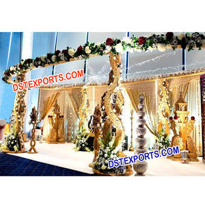 Mandap de Madera para Bodas Indias, Artesanía en Madera, Mandap de Seis Pilares Tallado a Mano, Nuevo Mandap de Madera Tallado para Bodas en Australia - Product Image 1