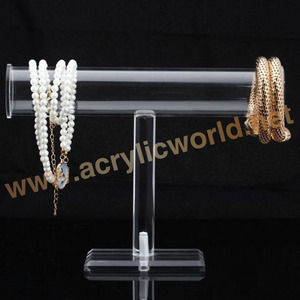 Soporte para pendientes en forma de L con efecto esmerilado, soporte de exhibición para collar y pulsera de plástico, joyería/anillo/Collar - Product Image 3