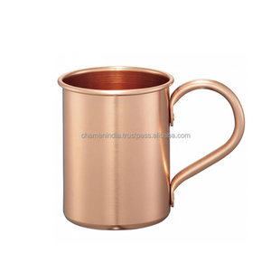 Taza de cobre puro más vendida Taza de cerveza y vino de mula de Moscú ecológica de alta calidad con asa para fiestas - Product Image 1
