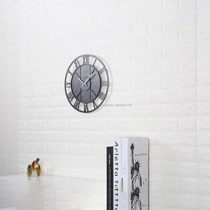<span class=keywords><strong>Orologio</strong></span> <span class=keywords><strong>da</strong></span> <span class=keywords><strong>parete</strong></span> analogico fatto a mano in metallo con rivestimento in polvere grigia finitura fantasia Design per casa e soggiorno prezzo all'ingrosso - Product Image 4