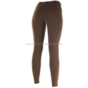 Shemax 2024 คุณภาพสูงขายร้อนที่กําหนดเองขี่ม้าขี่ม้าผู้หญิงซิลิโคนแบบแอคทีฟเต็มกางเกงที่นั่งสีน้ําตาลเข้ม - Product Image 1