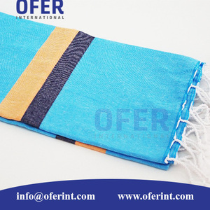 HAWAIIAN PESHTEMAL hammam turc, serviette pestemal directement de l'usine, paréo de plage à rayures multicolores pestamal arc-en-ciel - Product Image 2