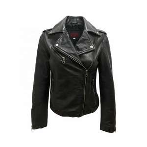 Nueva chaqueta de cuero de piel de oveja de invierno para mujer, ropa de abrigo de diseño único elegante con cremallera, superventas - Product Image 1