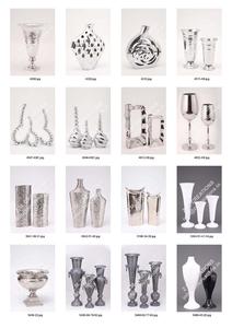 Conjunto de florero de cerámica blanco y negro moderno, centro de mesa decorativo de aluminio de acero metálico para boda, hogar, decoración de pasillo de Hotel - Product Image 3