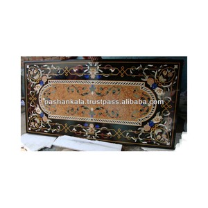 DINING TABLE - Marble Inlay Table Top - Product Image 1