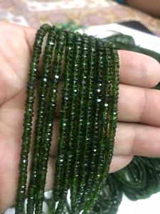 ขายส่งธรรมชาติสีเขียวโครเมี่ยม Diopside ลูกปัด - Product Image 3