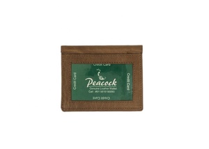 100% di fabbrica in vera pelle marrone portacarte Ultra-sottile Logo personalizzato Design minimalista <span class=keywords><strong>porta</strong></span> carte per viaggiare - Product Image 2