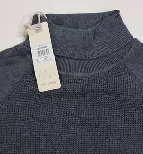 Suéter de punto informal de manga larga de cuello alto de nailon de algodón de marca de alta calidad para hombres, lotes de existencias de Bangladesh - Product Image 4