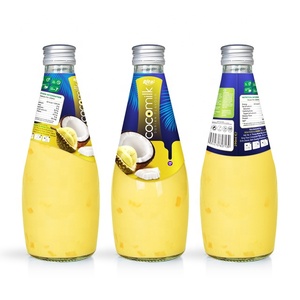 Botella de vidrio de 290ml, sabor a Durian, bebida de leche de coco, característica de embalaje, batido, sabor a Coco Original, listo para enviar - Product Image 1