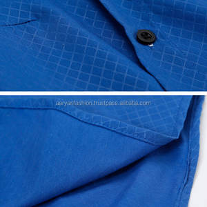 Camisas de diseñador con estampado a cuadros a la moda para hombre, camisas informales de manga larga con cuello de franela levantado, estilo Formal transpirable, suministro OEM para adultos - Product Image 4