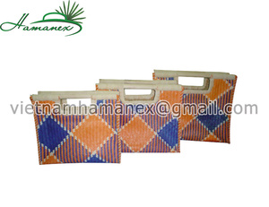 Elegante bolso de mano de paja de algas marinas naturales de verano para mujer Vietnam Hamanex 2017 - Product Image 1