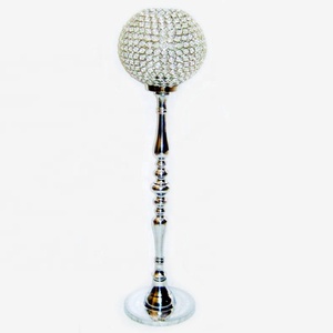Tall Size Metal Aluminum Wedding Centerpiece <b>Crystal</b> <b>Ball</b> Silver Finished for Wedding Entrense Decorate in Wedding Centerpiece - Product Image 1