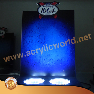 Présentoir de bouteilles de vin personnalisé et présentoir de vin de liqueur éclairé à led en acrylique - Product Image 1