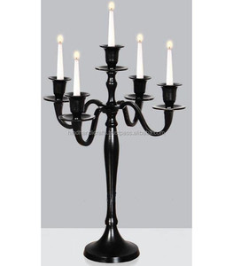 Black Tall Wedding Decorative Candelabra <b>Candle</b> <b>Stand</b> for Home Party Decor - Product Image 3