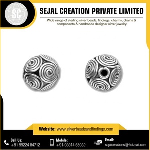 Perle de fleur en argent de haute qualité provenant de l'inde - Product Image 6