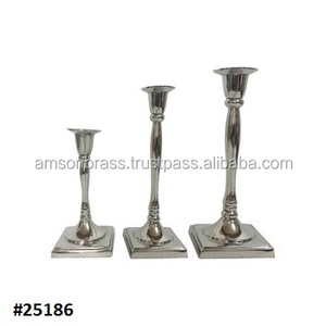 Ensemble de 2 bougeoirs pilier métal laiton dernière conception bougeoir forme et taille personnalisées bougeoir de table indien - Product Image 5