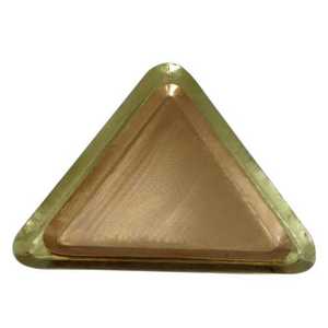 Juego de bandeja de servicio brillante de diseño triangular antiguo, tamaño personalizado para servir comida en casa, metal duradero (cobre y hierro) - Product Image 1