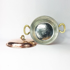 Handmade Hand Hammered ทองแดงตุรกี Stewpan, Stewpot,ซุปหม้อ (20ซม.)
