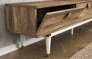 Meilleur vendeur turc, design moderne exclusif de luxe, meuble TV en bois de noyer, panneau en aggloméré pour salon et bureau à domicile - Product Image 4