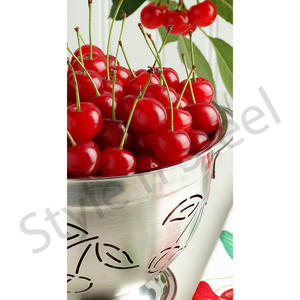 German Kitchenware Stainless Steel Cherry <b>Colander</b> Round <b>Metal</b> Fruit and Vegetable Water Washing Basin - Product Image 2