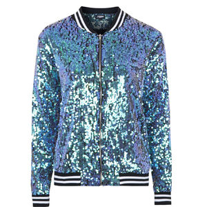 Chaquetas Bomber Vaqueras Bordadas con Lentejuelas Transpirables para Mujer, Talla Grande, al por Mayor - Product Image 5