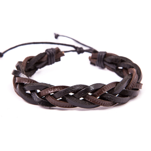Men's Braided Leather <b>Bracelet</b> The Art of Handmade - Product Image 1