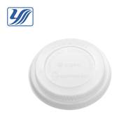 Couvercles plats ronds anti-déversement en plastique PS translucide de 10oz-16oz pour gobelets à café en papier de 90mm – Couvercles intelligents
