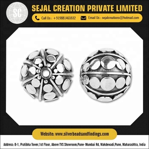 ลูกปัดโลหะเงิน B127หลวมสำหรับเครื่องประดับและงานฝีมือโลหะ - Product Image 2