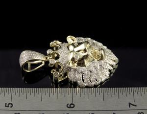 3.00 Karat Berlian Hip Hop Gaya Singa Liontin 14K Kuning Emas 100% Liontin Alami atau Jimat Tema Liontin Mikro Insert - Product Image 5