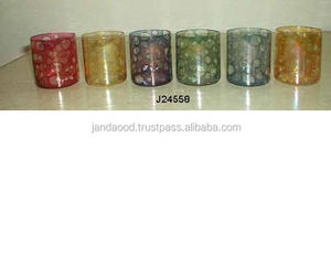 Glass Votives Available in Different <b>Colours</b> Christmas Home Decoration Party Decor <b>Candle</b> Holder - Product Image 2