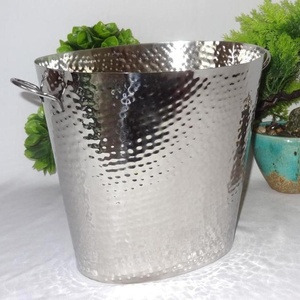 Seau à vin et à champagne de luxe moderne et élégant, design unique et vintage, nouveau design martelé, pour les bars, les fêtes et les mariages - Product Image 1