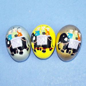 Hand Painted Eggs <b>Paper</b> Mache <b>Decoration</b> Use Wooden Easter Eggs - Product Image 4