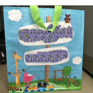Sac de courses en PP tissé avec poignée Flexiloop, impression en flexographie, personnalisable - Product Image 1
