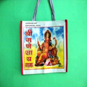 Dioses hindúes Mezcla de diseños Impreso Bolsos multiusos Bolsas de compras Venta al por mayor Proveedor a granel de La India - Product Image 1