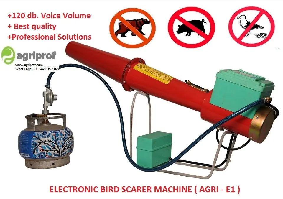 Elektronik kuş scarer makinesi (AGRI-E1) (kuş kontrolü, kuş korkutmak, kuş korkutucu, vahşi hayvan korkutucu, domuz chaser)
