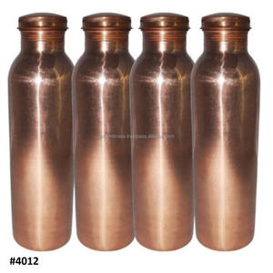 Bouteille d'eau en cuivre pur bouteille de cuivre de yoga martelé traditionnel au meilleur prix fabricant et exportateur d'Inde - Product Image 4