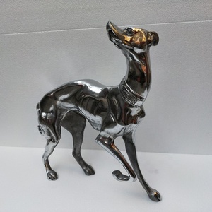 Escultura de estatua de aluminio grande de galgo - Product Image 2