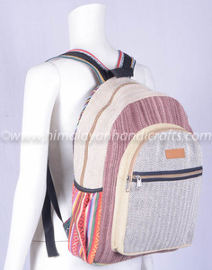Mochila de lona Natural hecha a mano Unisex, estilo bohemio, escolar, para ordenador portátil, 0055a - Product Image 2