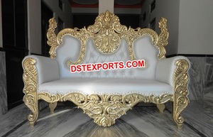 Asiático musulmán real indio boda sofá teca madera amor asiento con diseño de pavo real para el Día de San Valentín - Product Image 3