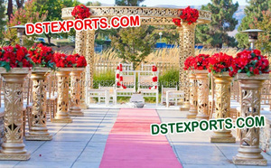 Mandap de Boda Tallado en Fibra, Diseño Exclusivo, Mandap de Fibra Tallado Delizio para Bodas en Arizona - Product Image 5