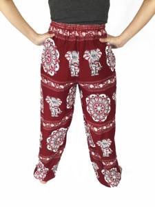 กางเกงฮาเร็มโยคะโบโฮลายดอกไม้ช้างสำหรับผู้หญิง - Product Image 4