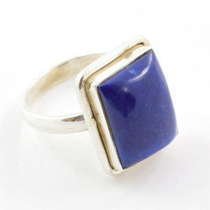 Silver Ring Lapis Ring Indian Silver Jewelry Wholesale - Product Image 5