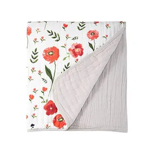 Cotton Baby Swaddle Chăn Thiết Kế Mới CPSC Chứng Nhận Cotton Baby Swaddle Muslin Quilt Chăn