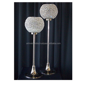 Bougeoir plaqué nickel doré, nouveau support de bougie en métal pour décoration de mariage et d'événements, Style nouveau - Product Image 3